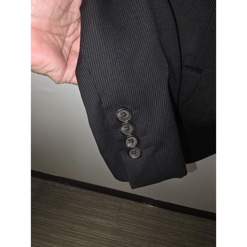Ralph Lauren Pinstripe‎ 2 Button Wool Blend Blazer Sports Coat Jacket